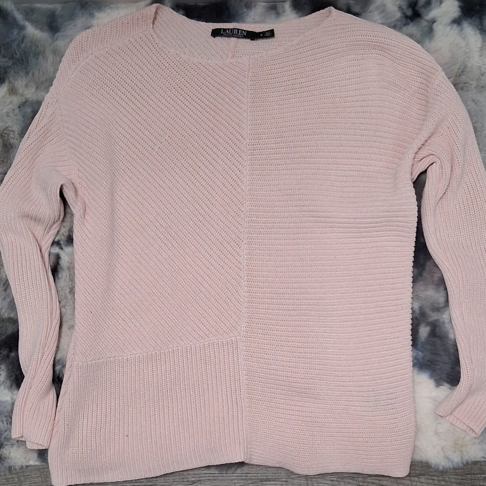 Ralph Lauren Women's Vintage Pink Round Neck Pullover Sweater Size Small - Picture 6 of 16